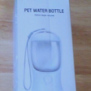 PET WATER BOTTLE - PORTABLE Includes FOOD DISPENSER, Color MILK WHITE